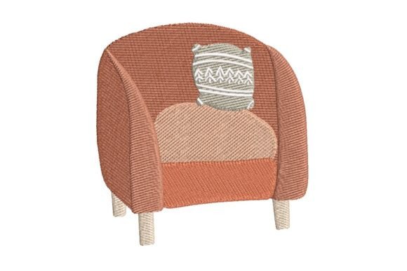 Cozy Boho Armchair Embroidery Design