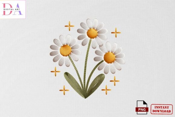Daisy Flower Embroidery PNG Review for Craft Fair Success