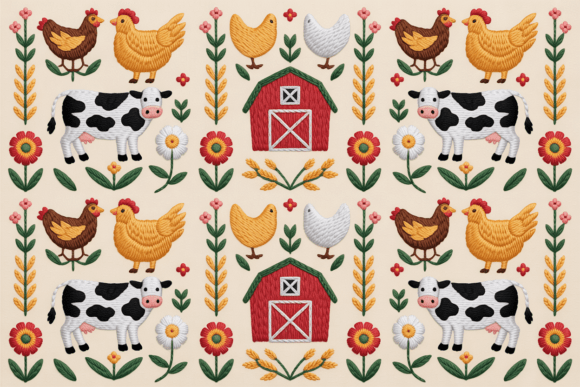 Farmhouse Stitched Embroidery Pattern Review