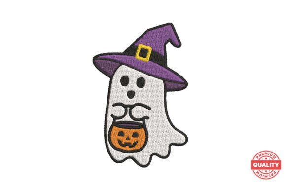 Ghost with Witch Hat Embroidery Review
