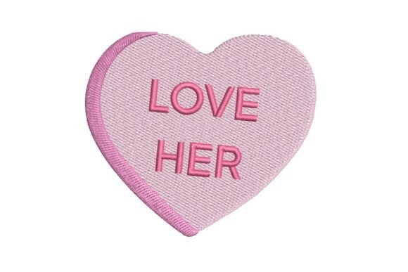 Love Her Conversation Heart Embroidery Design Review