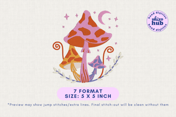 Mushroom Halloween Embroidery Review