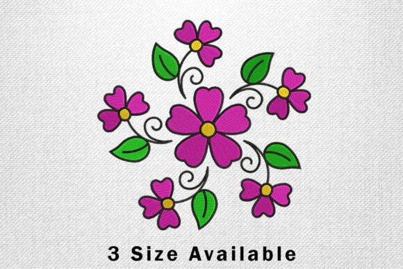 Pink Floral Circle Embroidery Design Review