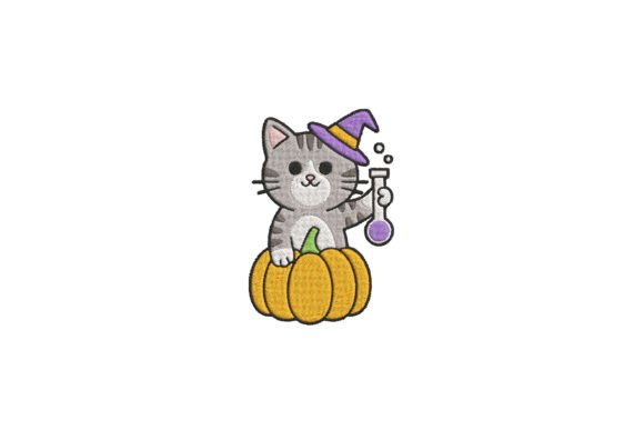 Witch Cat in Pumpkin Embroidery Review